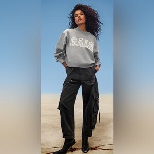 GAP X CULT GAIA CARGO BARREL PANTS BLACK SZ 10 NWT